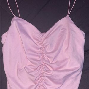 pink ruched top